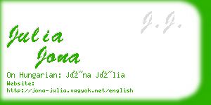 julia jona business card